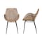 Baxton Studio Ballerina Modern Bohemian Greywashed Rattan and Black Metal 2-Piece Dining Chair Set 234-2PC-12828-ZORO - alternate 6